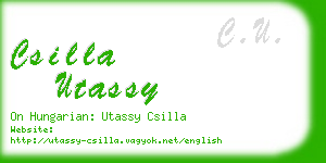 csilla utassy business card